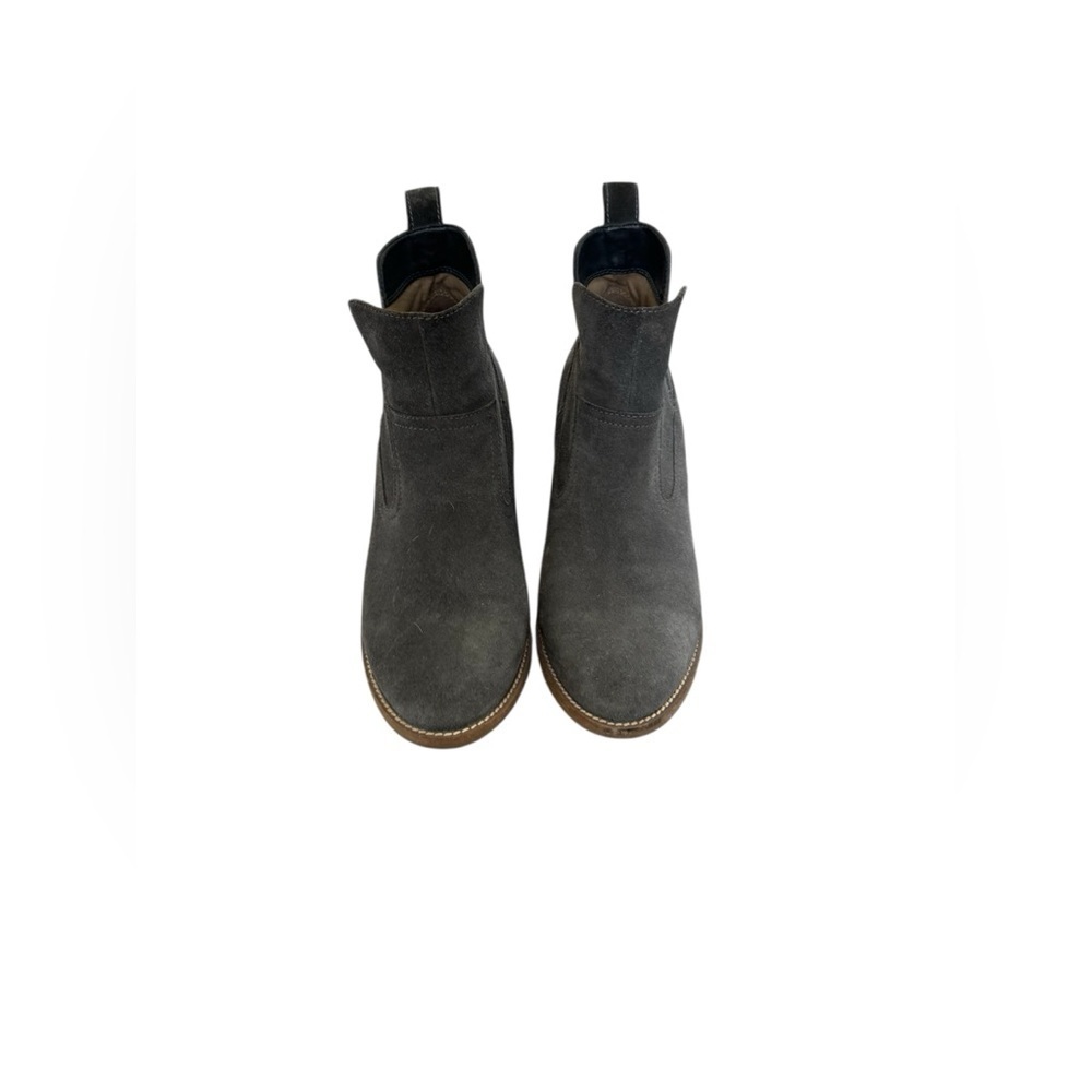 Blondo Charcoal Suede Wedge Boots - Picture 3 of 4